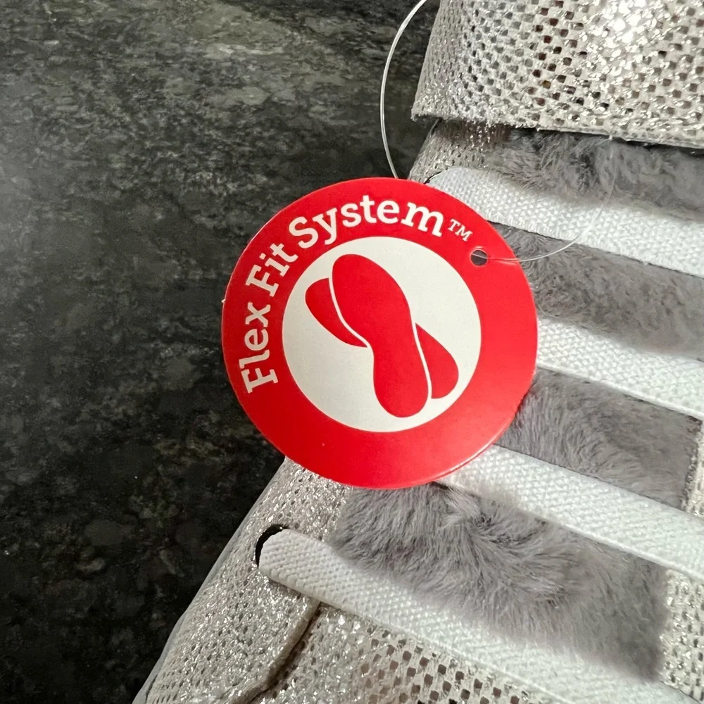Pediped Logan Flex Silver Hi Tops Big Girl Sz 3.5 NIB - Picture 8 of 14